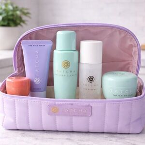 Tatcha Deluxe Travel Skincare Ritual 💜✨ Limited Edition Bag + Luxury Set